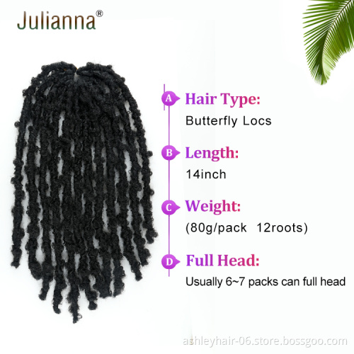 Synthetic Distressed locs 14"  braiding hair distressed water wave faux loc crochet wavy dread Distressed locs